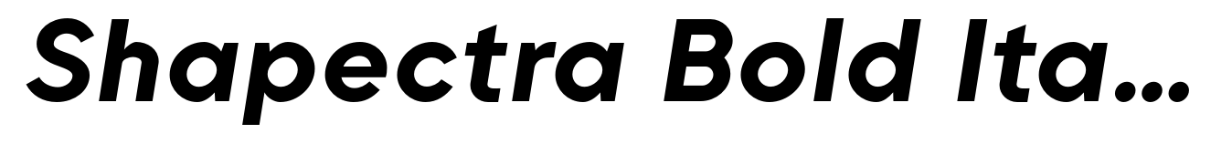Shapectra Bold Italic